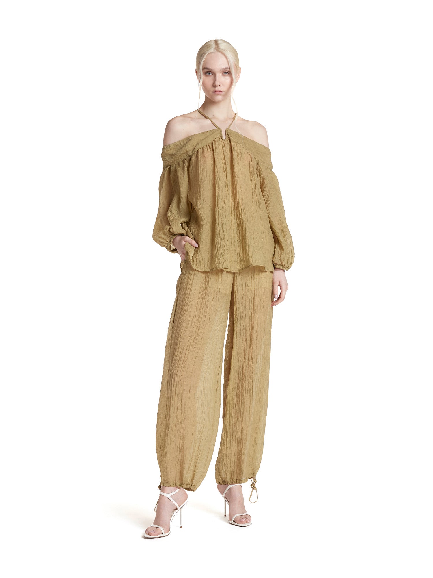 Off-the-shoulder blouse