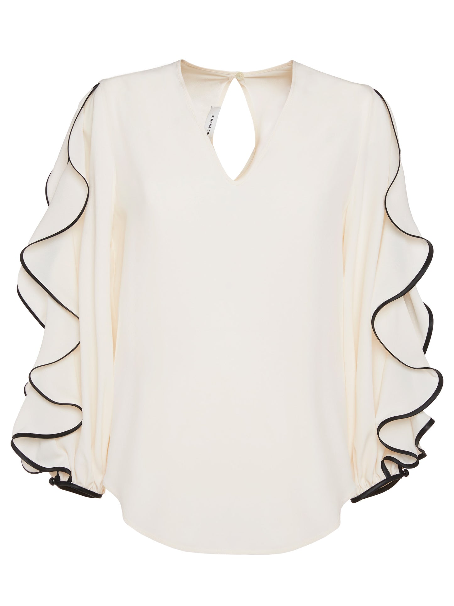 Blouse with ruffle sleeves