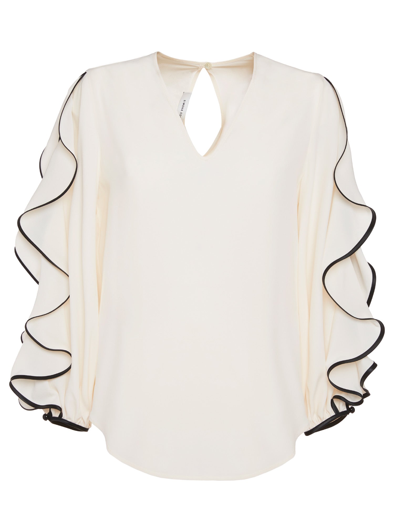 Blouse with ruffle sleeves