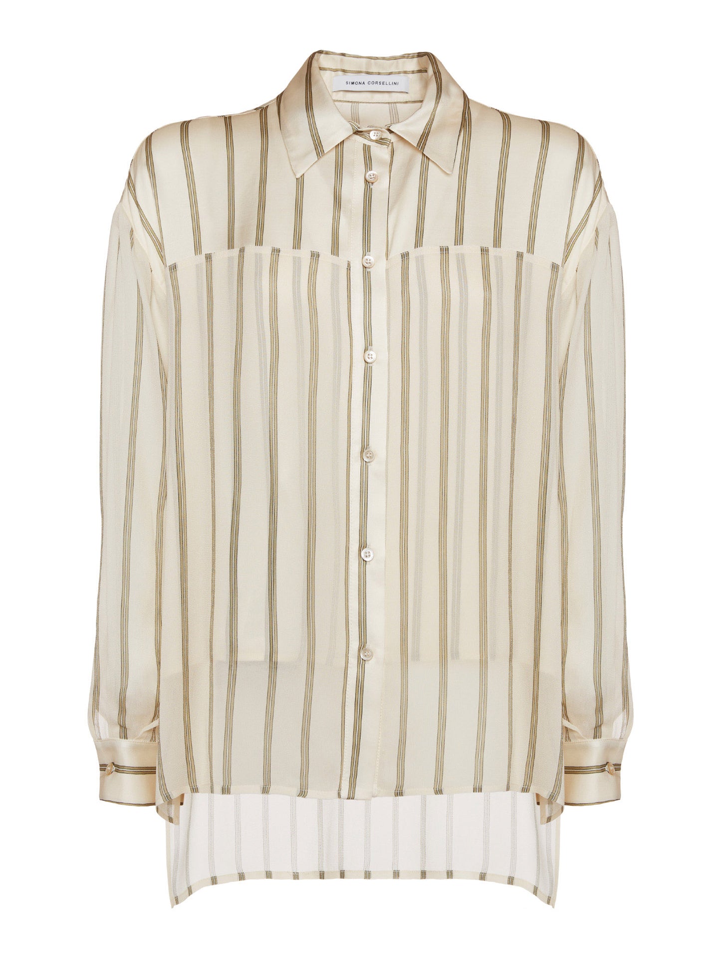 Shirt with asymmetrical hem