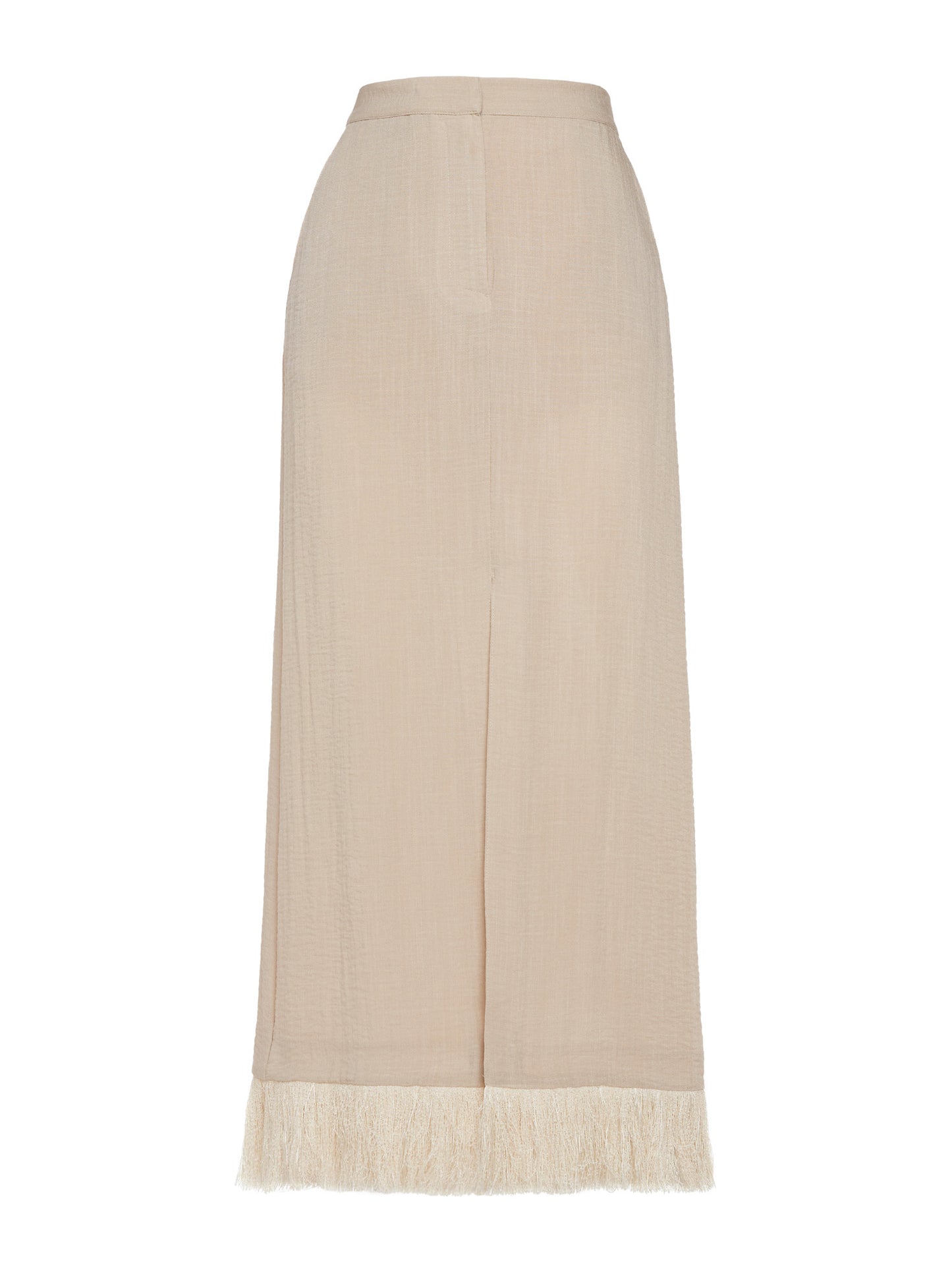 Midi skirt with fringe