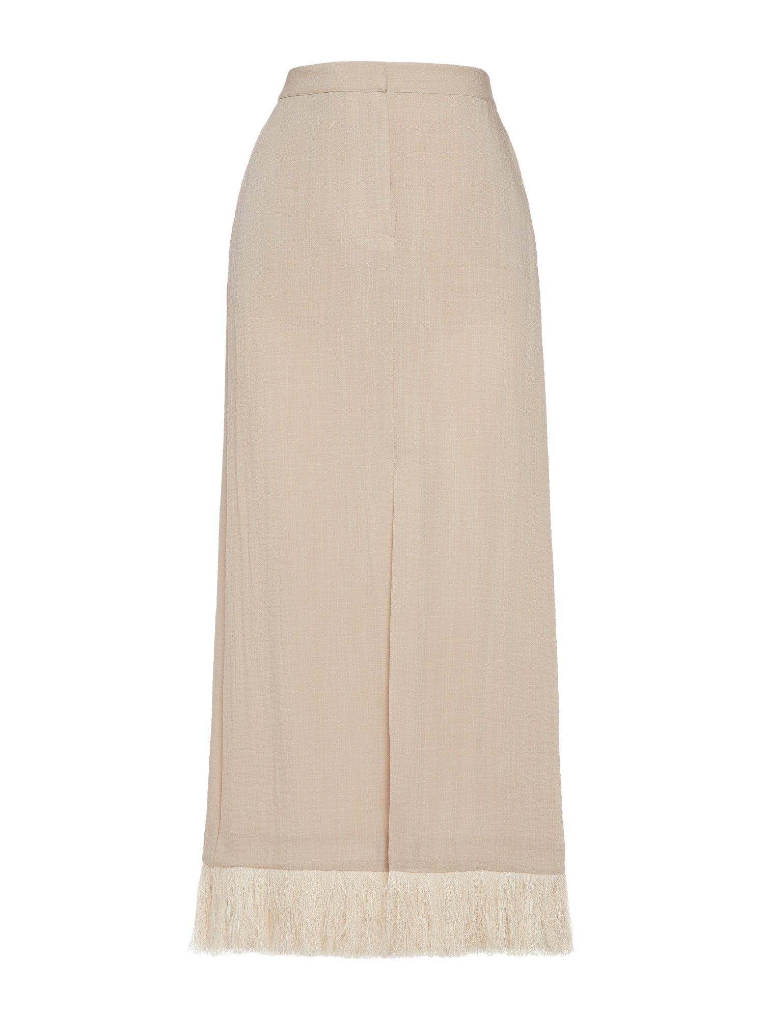 Midi skirt with fringe