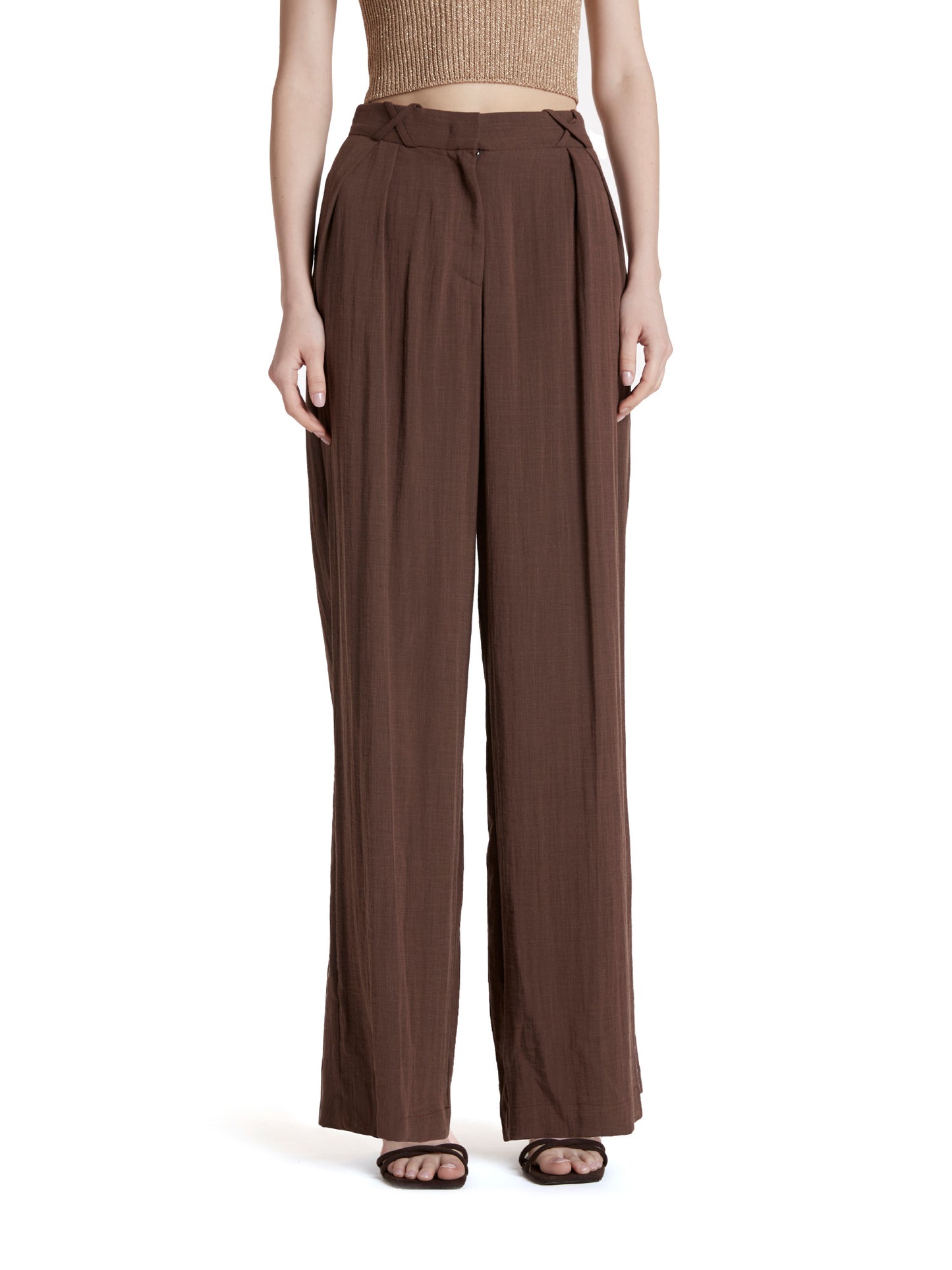 Flamed canvas trousers