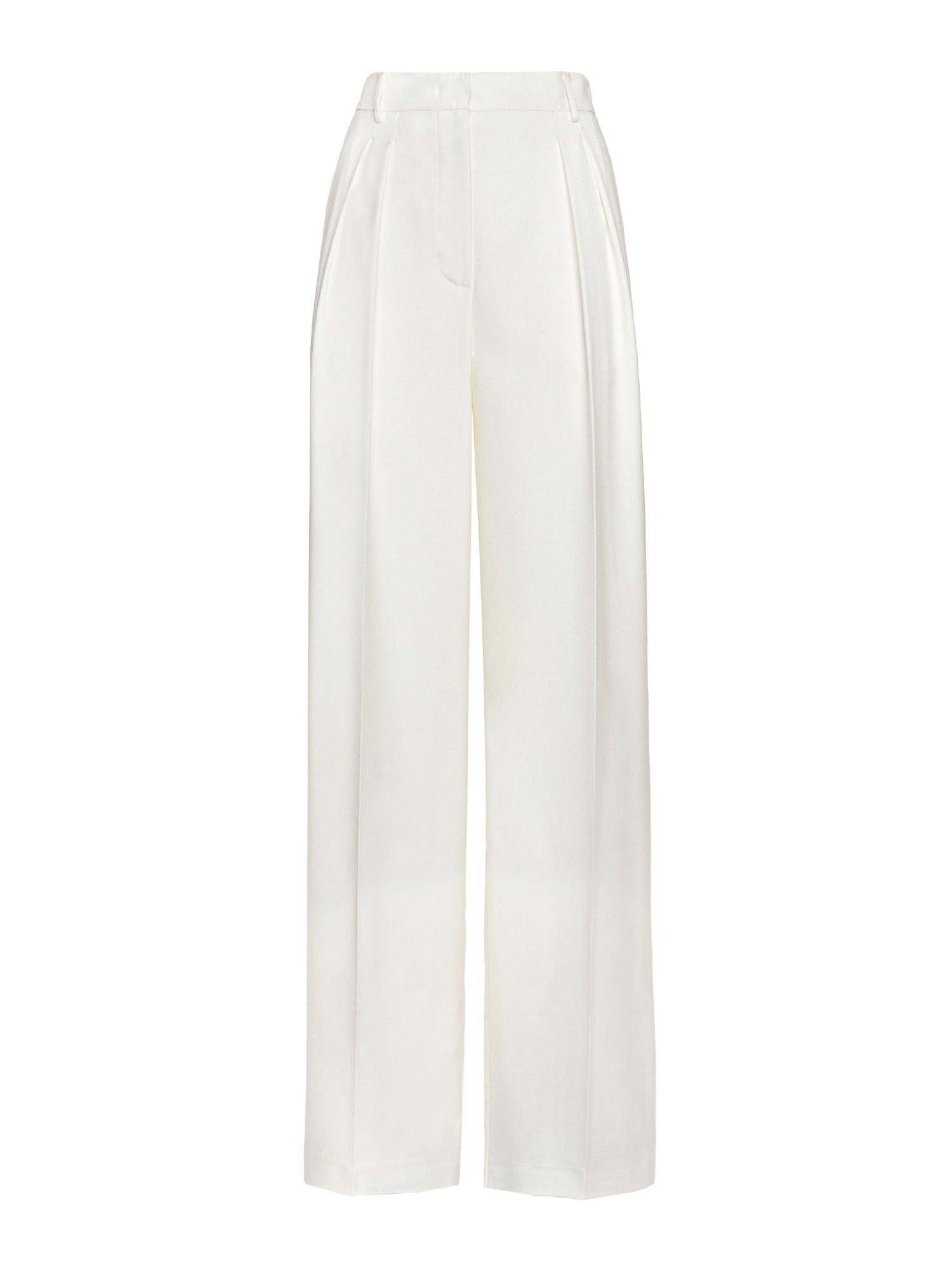 Wide-leg trousers in light woven fabric