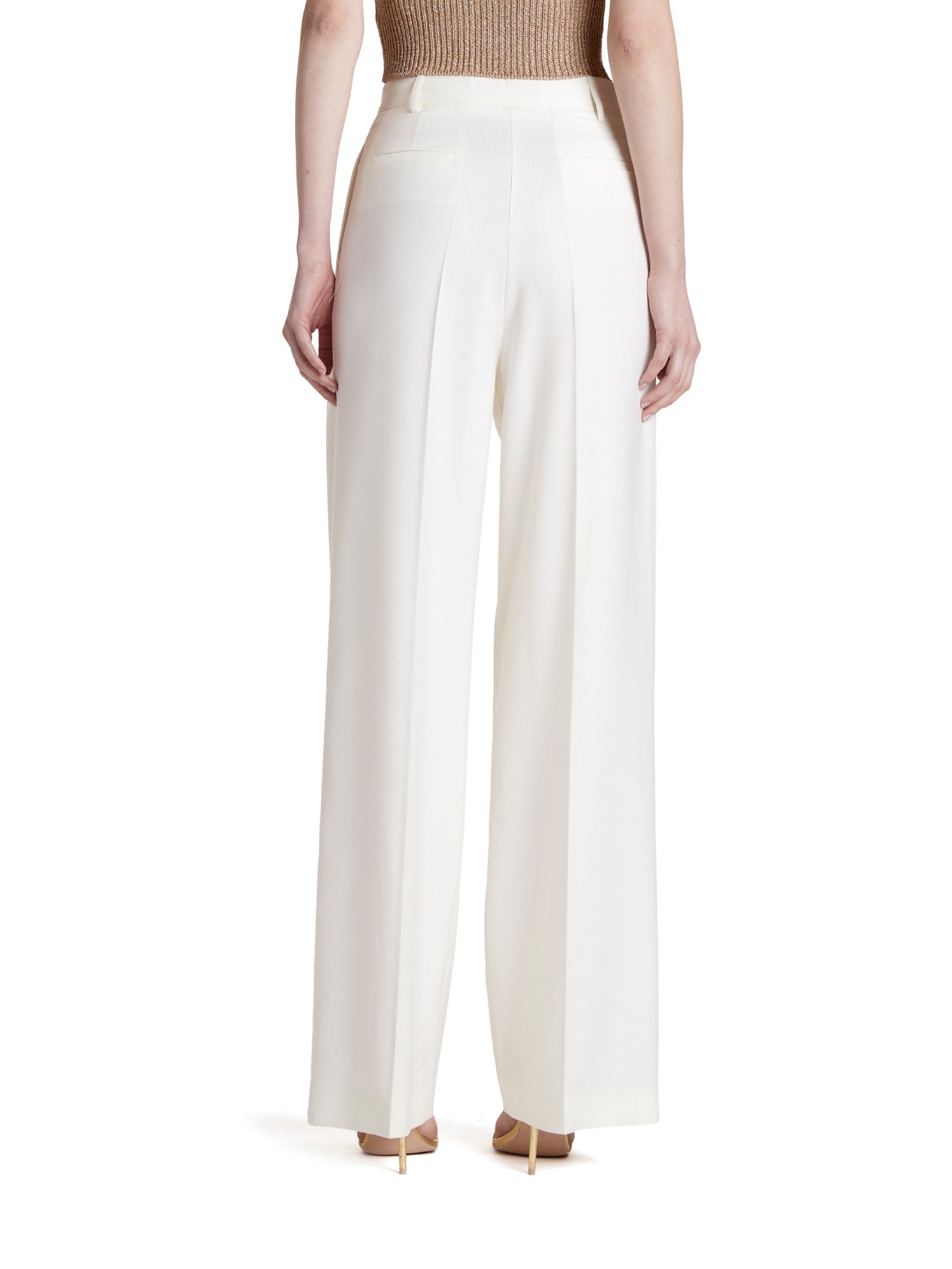Wide-leg trousers in light woven fabric
