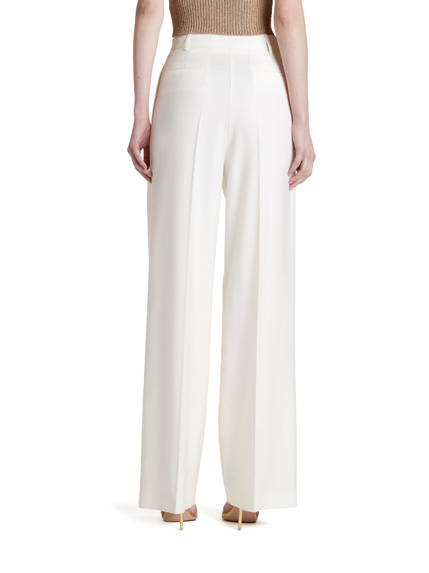 Wide-leg trousers in light woven fabric