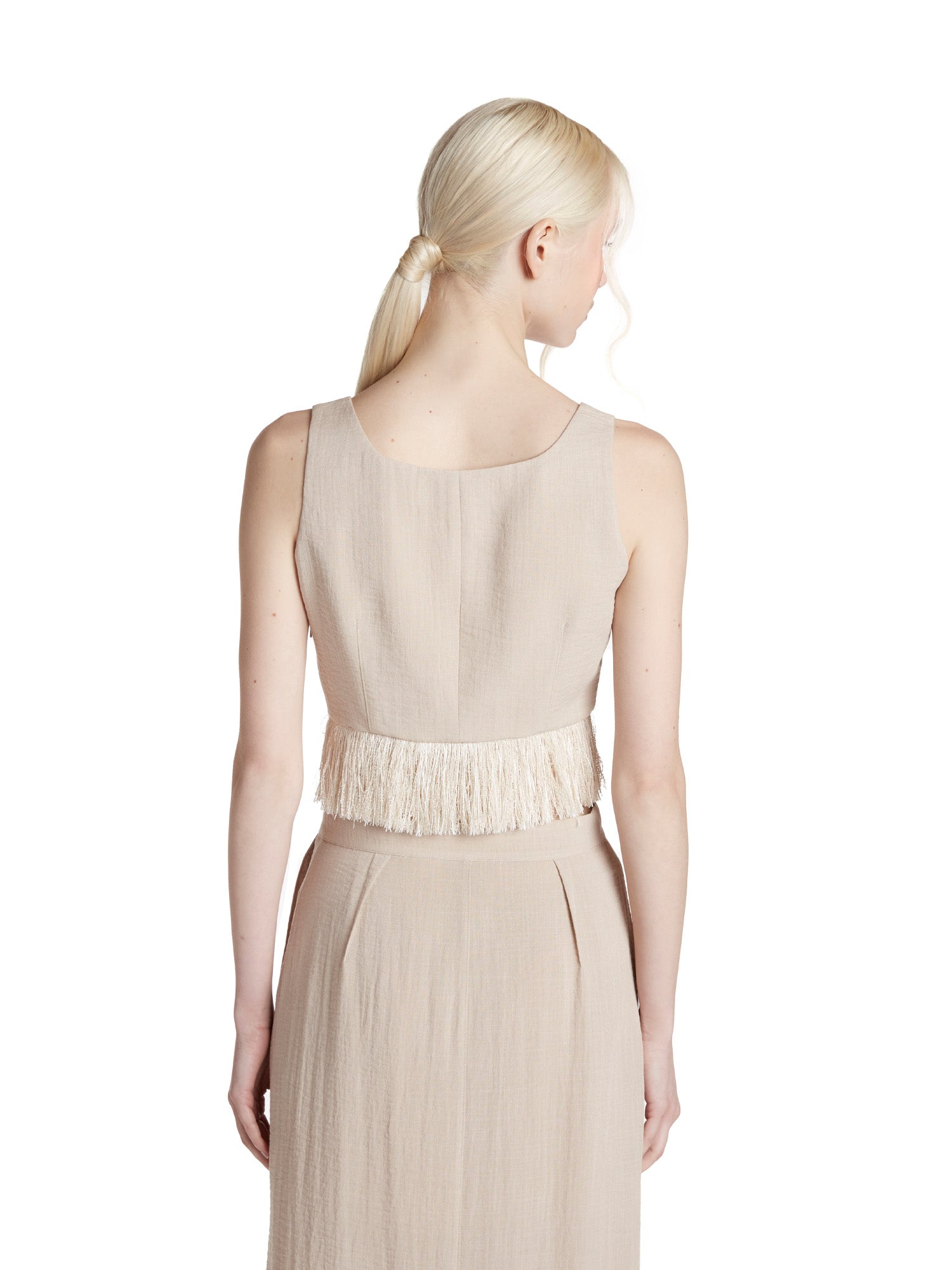 Cropped top with fringe