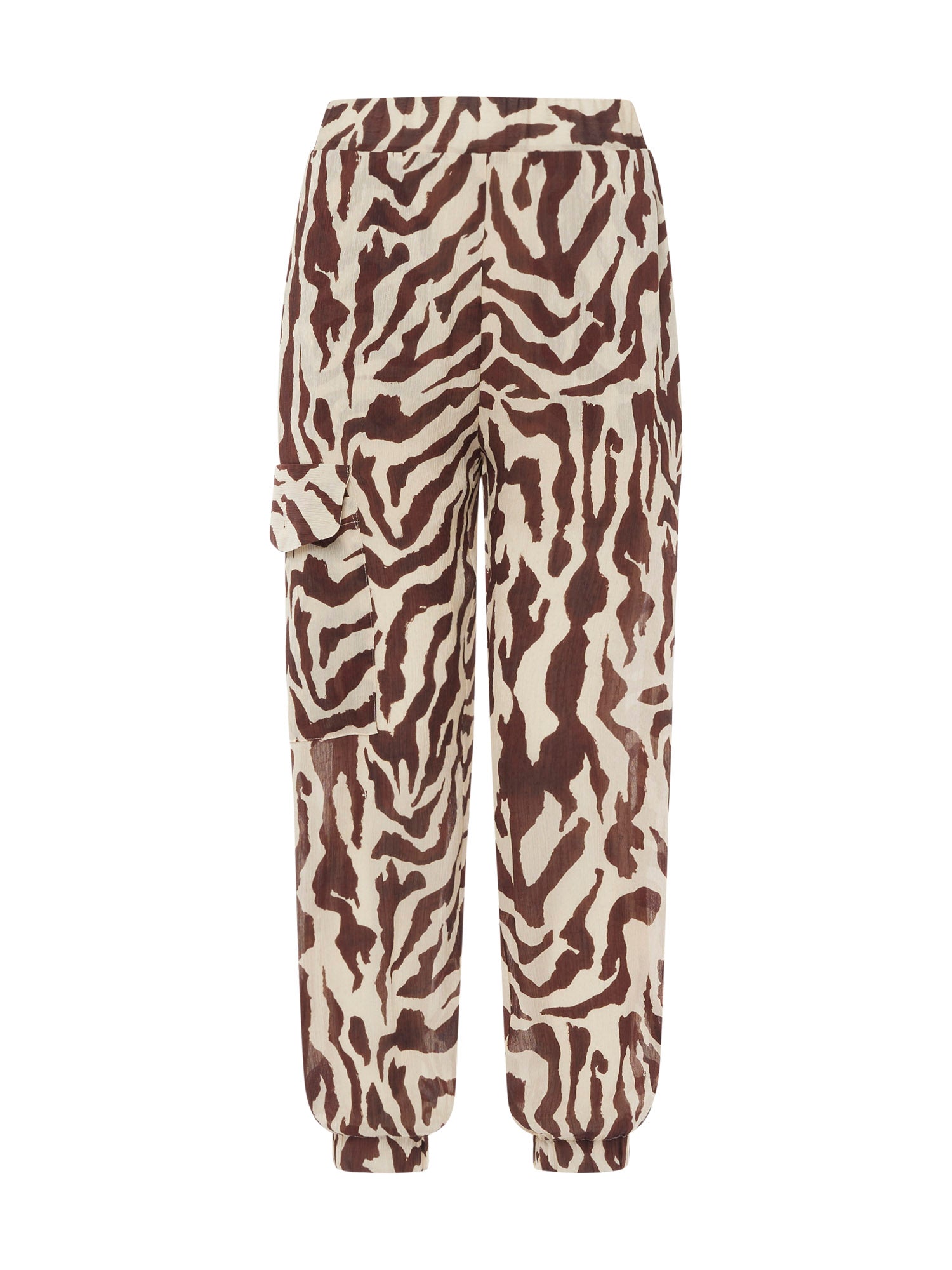 Zebra print froissè jogging trousers
