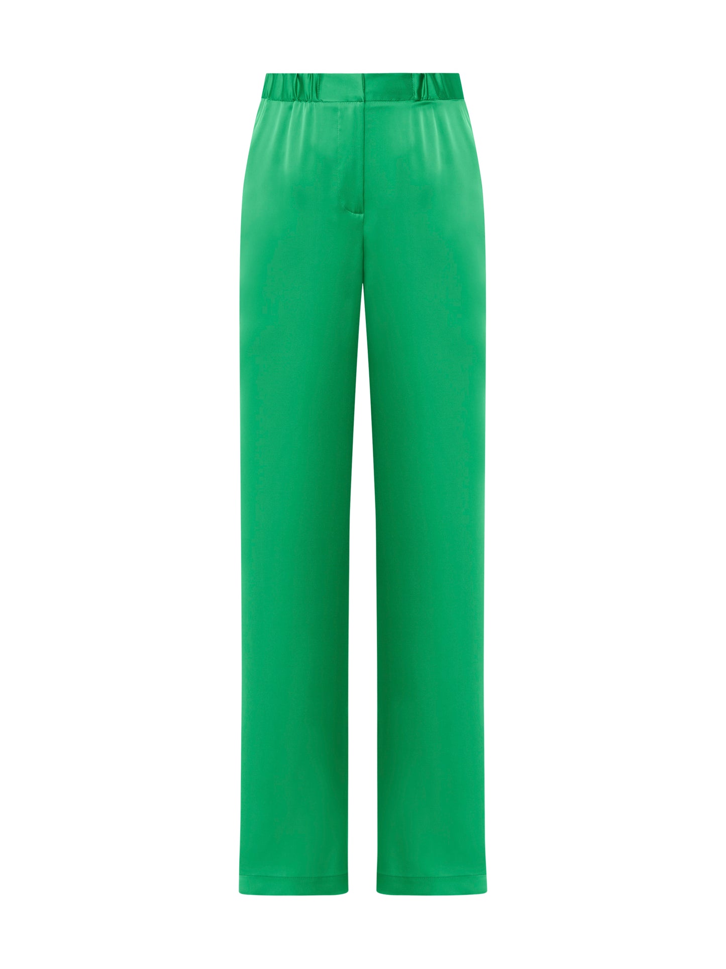 Straight trousers in fluid satin