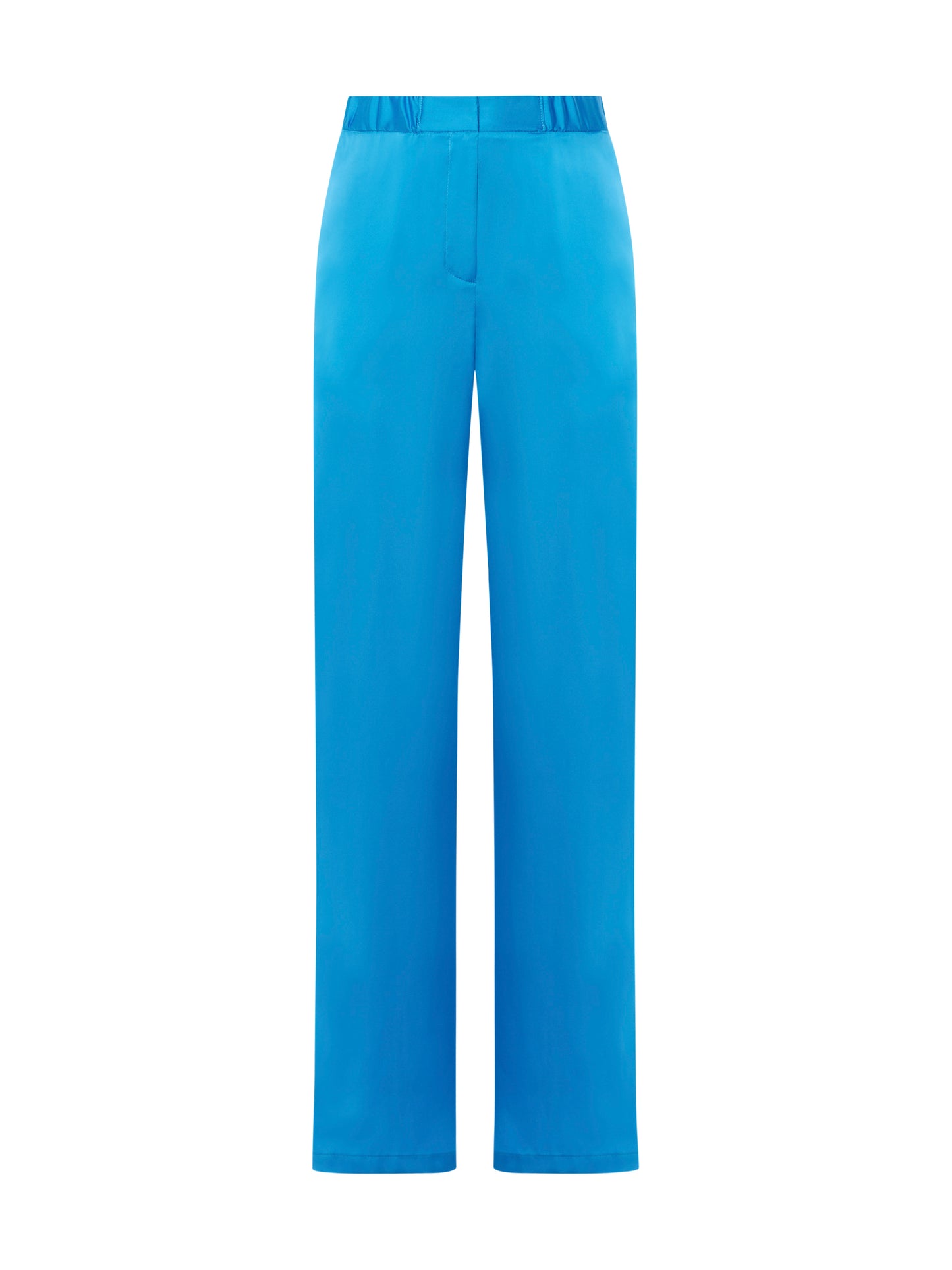 Straight trousers in fluid satin