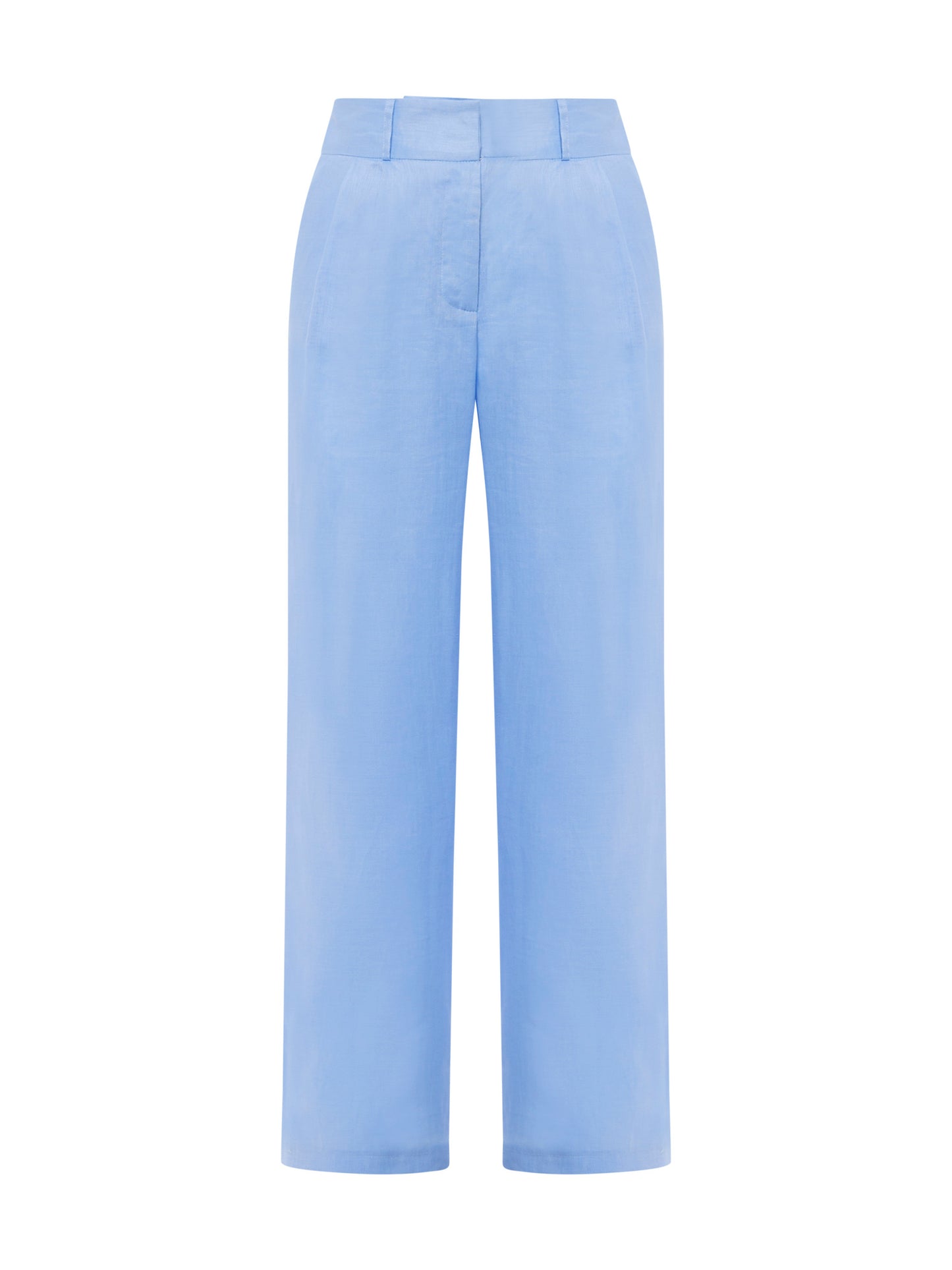 Technical linen trousers with pleats